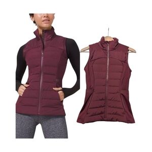 Lululemon Down For It All Puffer Quilted Down Vest Burgundy Red Maroon 4 | S